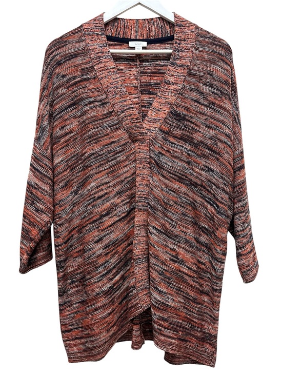 J. Jill Sweaters - J Jill Sweater Women S Orange Black Marled Oversized Bohemian Preppy Cottagecore
